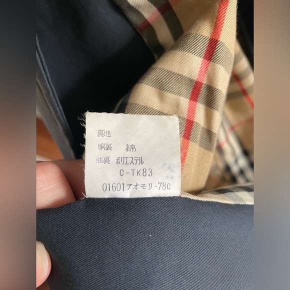 COPY - BURBERRYS VINTAGE PRE 1998 BLUE TRENCH COAT - Picture 6 of 10